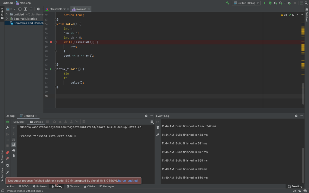 JetBrains CLion macOSX